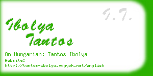 ibolya tantos business card